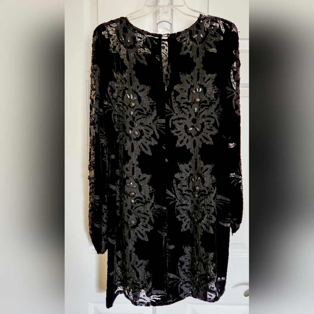 CASHE Emblished Velvet Dress Size 8 - Picture 4 of 12
